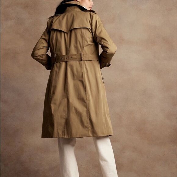 NWOT Banana Republic Essential Trench Coat in Tan - Picture 3 of 9